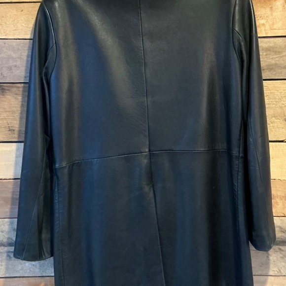 Studio Andrew Marc Wilsons Women S  Black Leather Blazer Jacket Butter Soft Glam - Picture 2 of 8